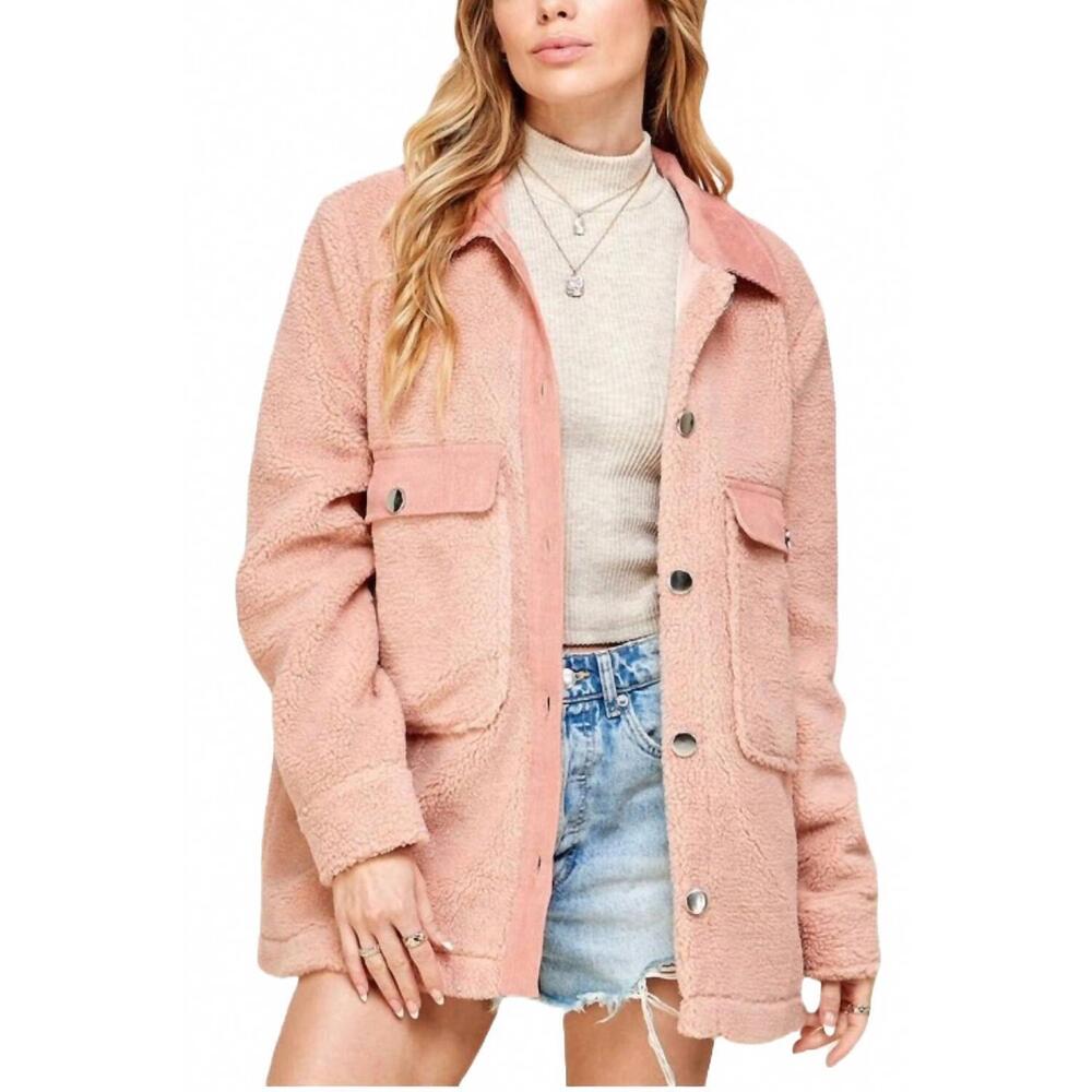 NEW VANILLA MONKEY lightweight puffy jacket in pink mauve